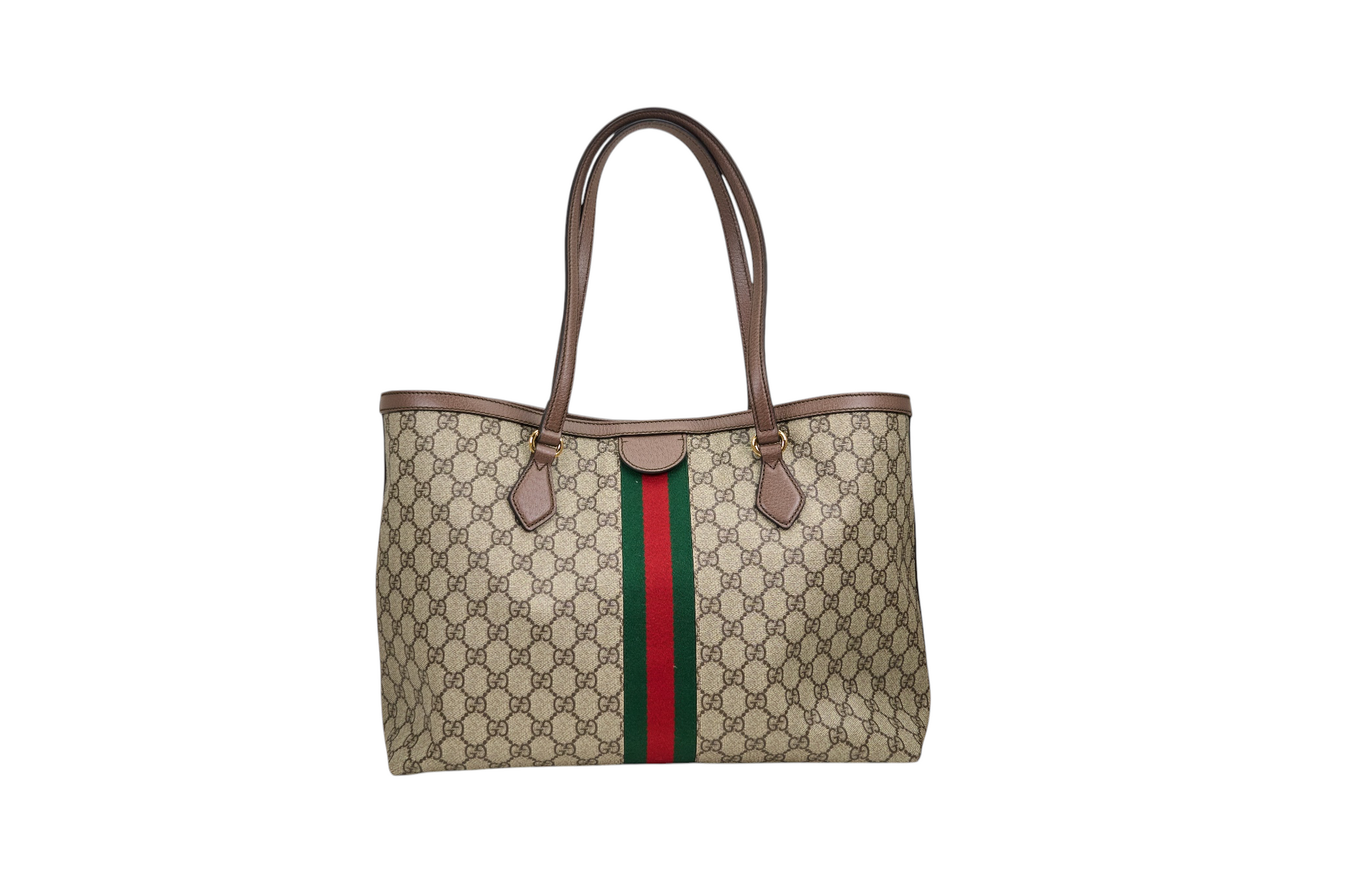 Gucci Ophidia GG Medium Tote in Beige & Ebony