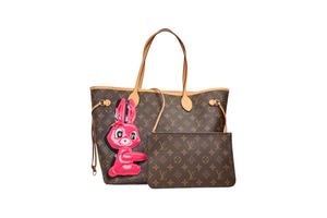 Louis Vuitton Neverfull MM LV x Sun Yitian Rabbit Monogram