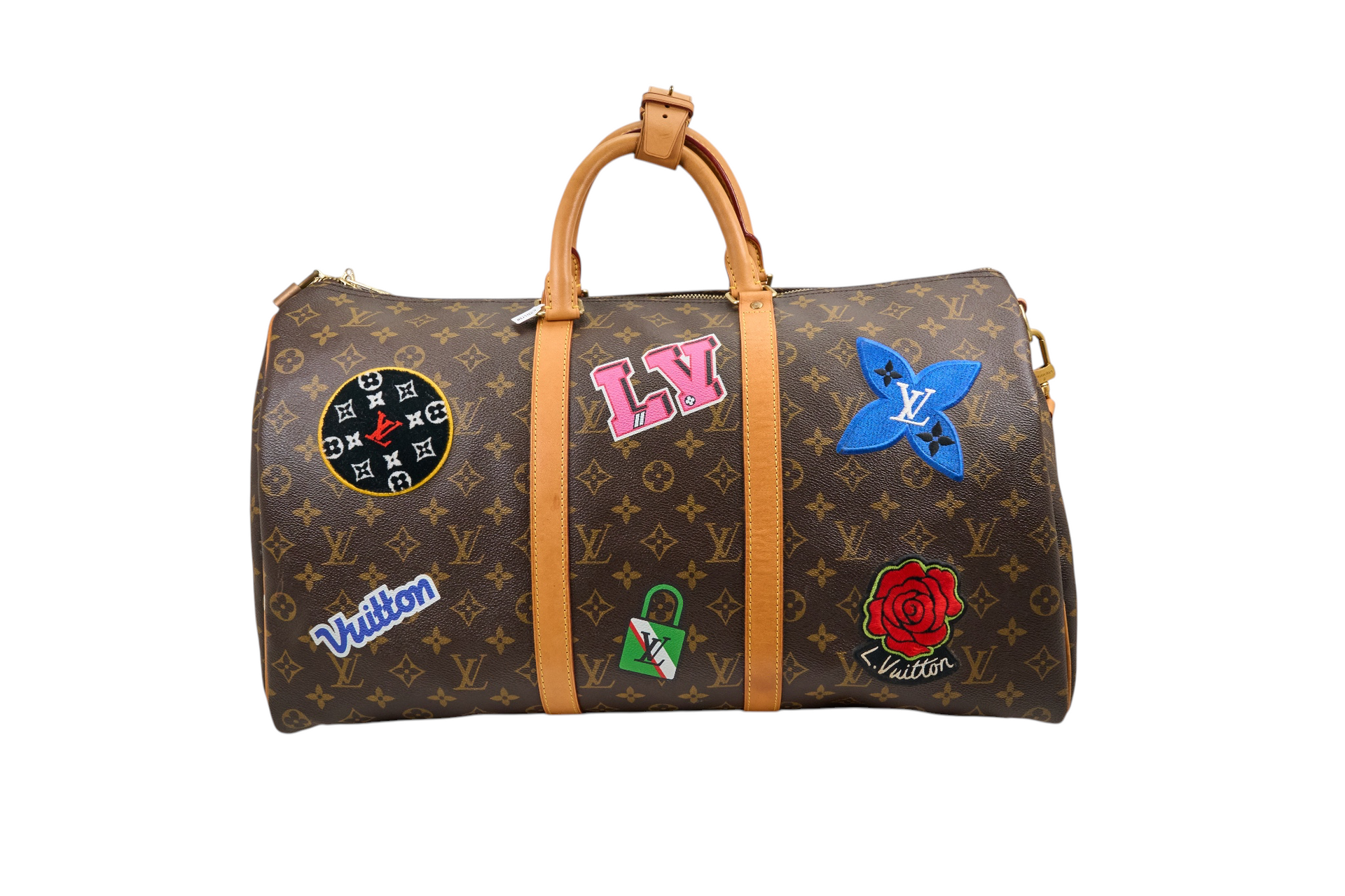 Louis Vuitton Keepall Badouliere 45 Monogram World Tour Stickers