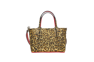 Christian Louboutin Mini Cabata Leopard Print Metallic Tote