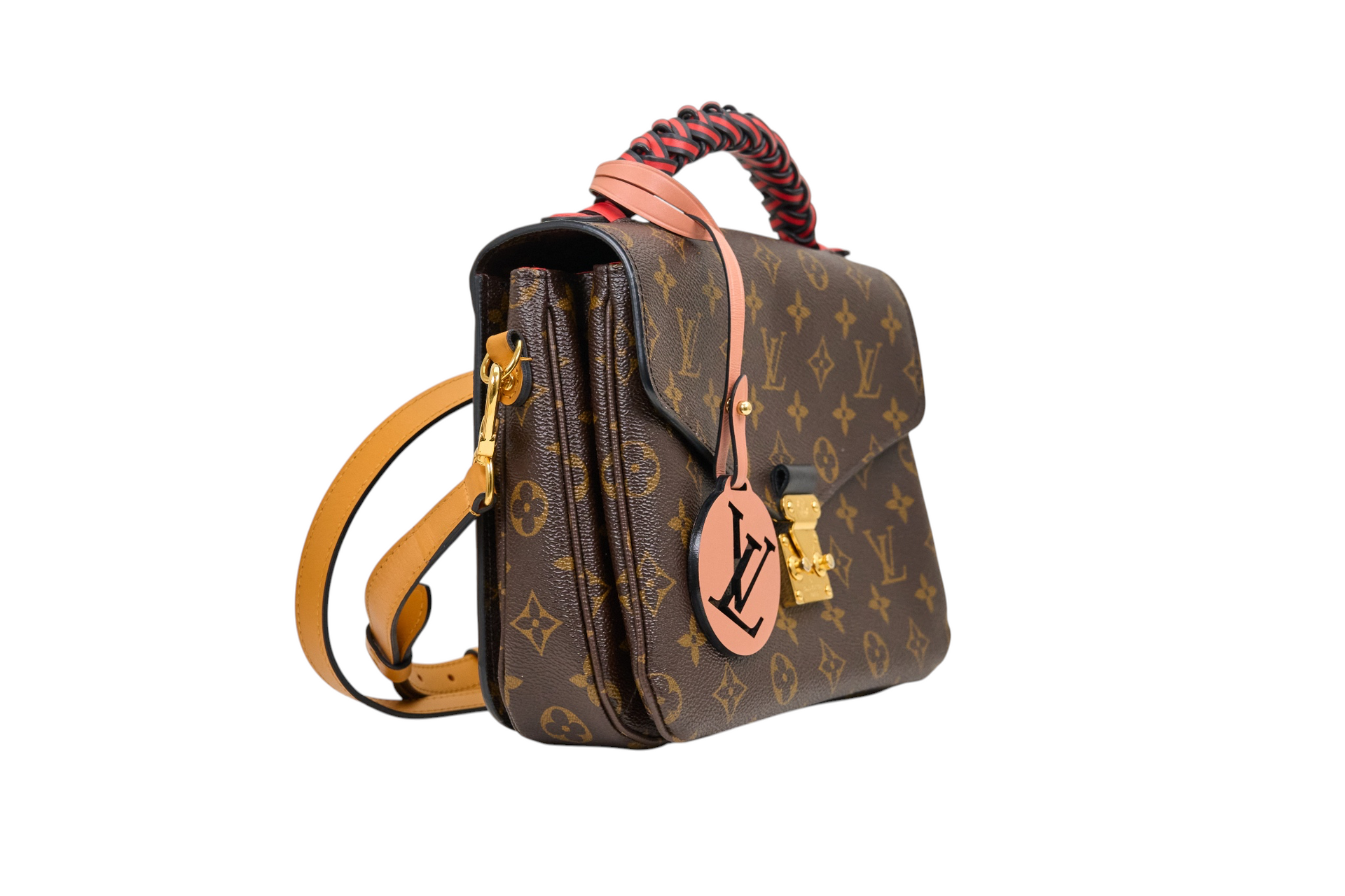 Louis Vuitton Pochette Metis Monogram Braided Coquelicot