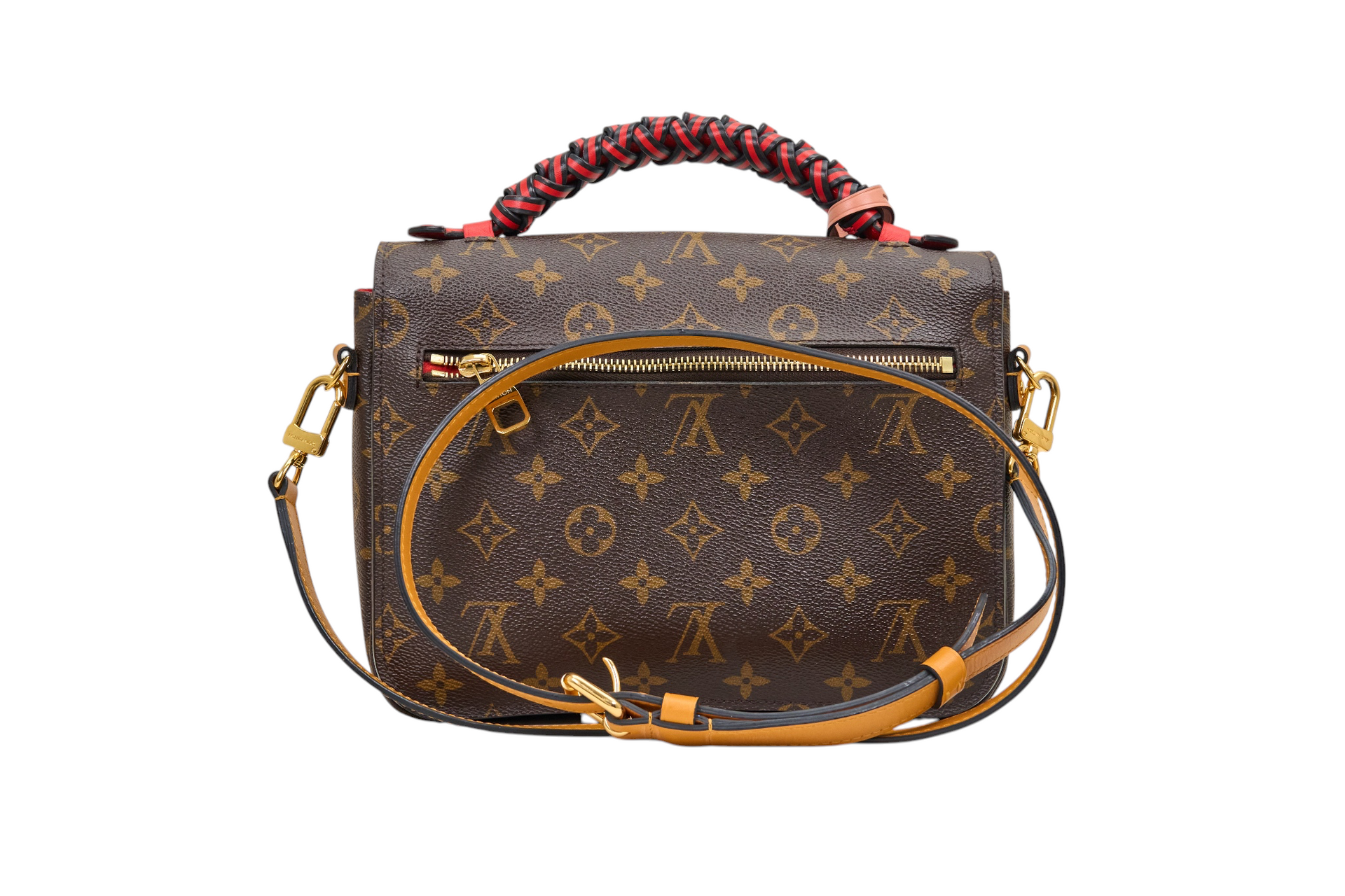 Louis Vuitton Pochette Metis Monogram Braided Coquelicot
