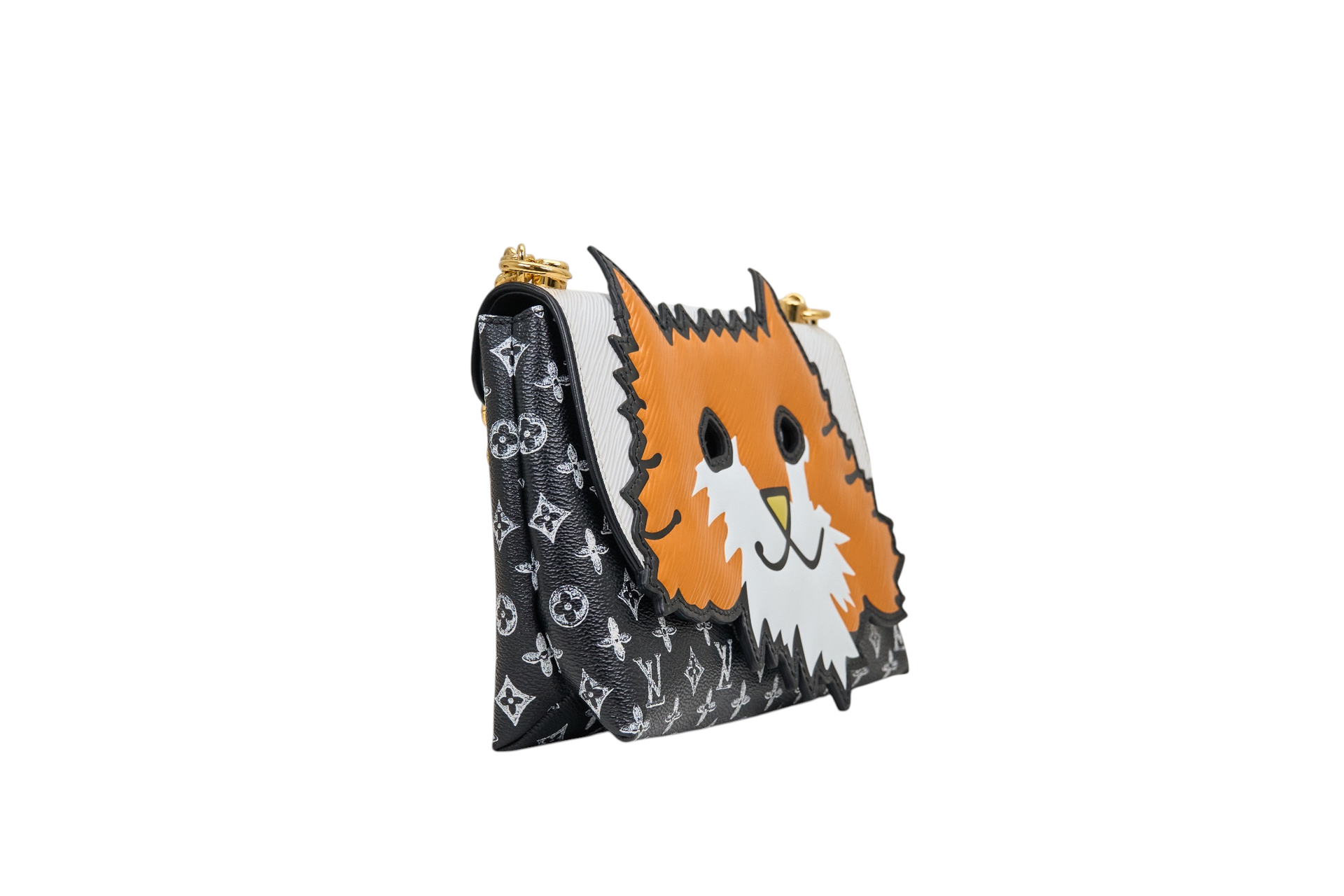 Louis Vuitton Chain Pochette Catogram Orange Cat