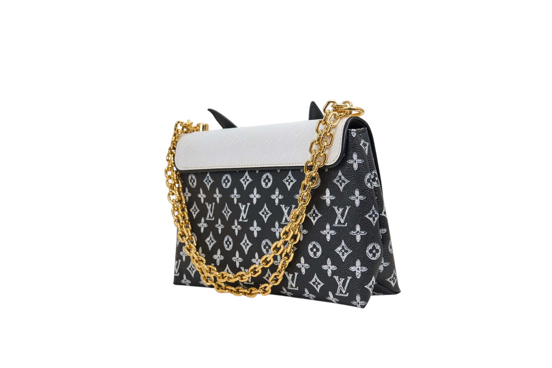 Louis Vuitton Chain Pochette Catogram Orange Cat