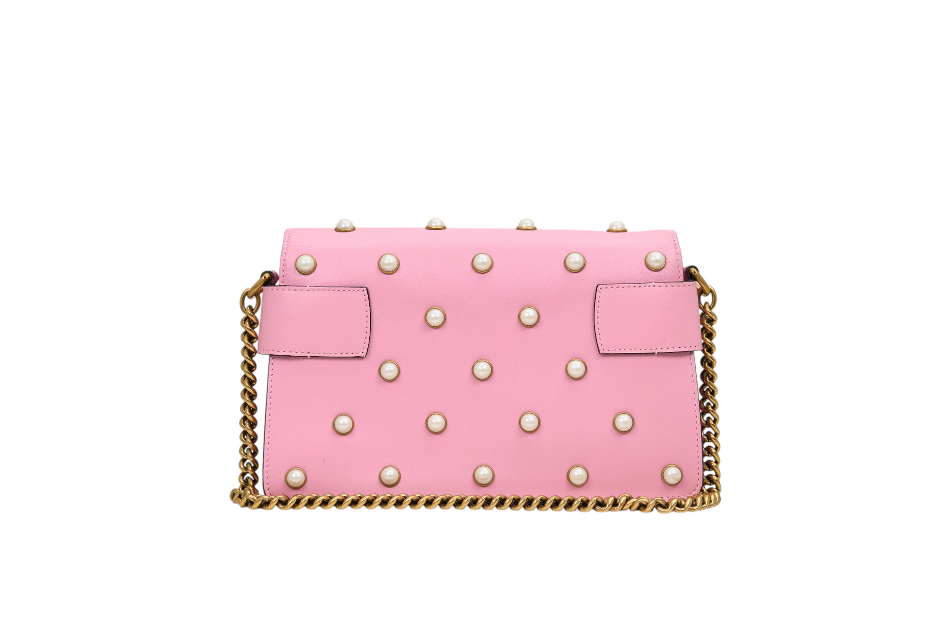 Gucci Broadway Pearl Pink Bee Crossbody on Chain