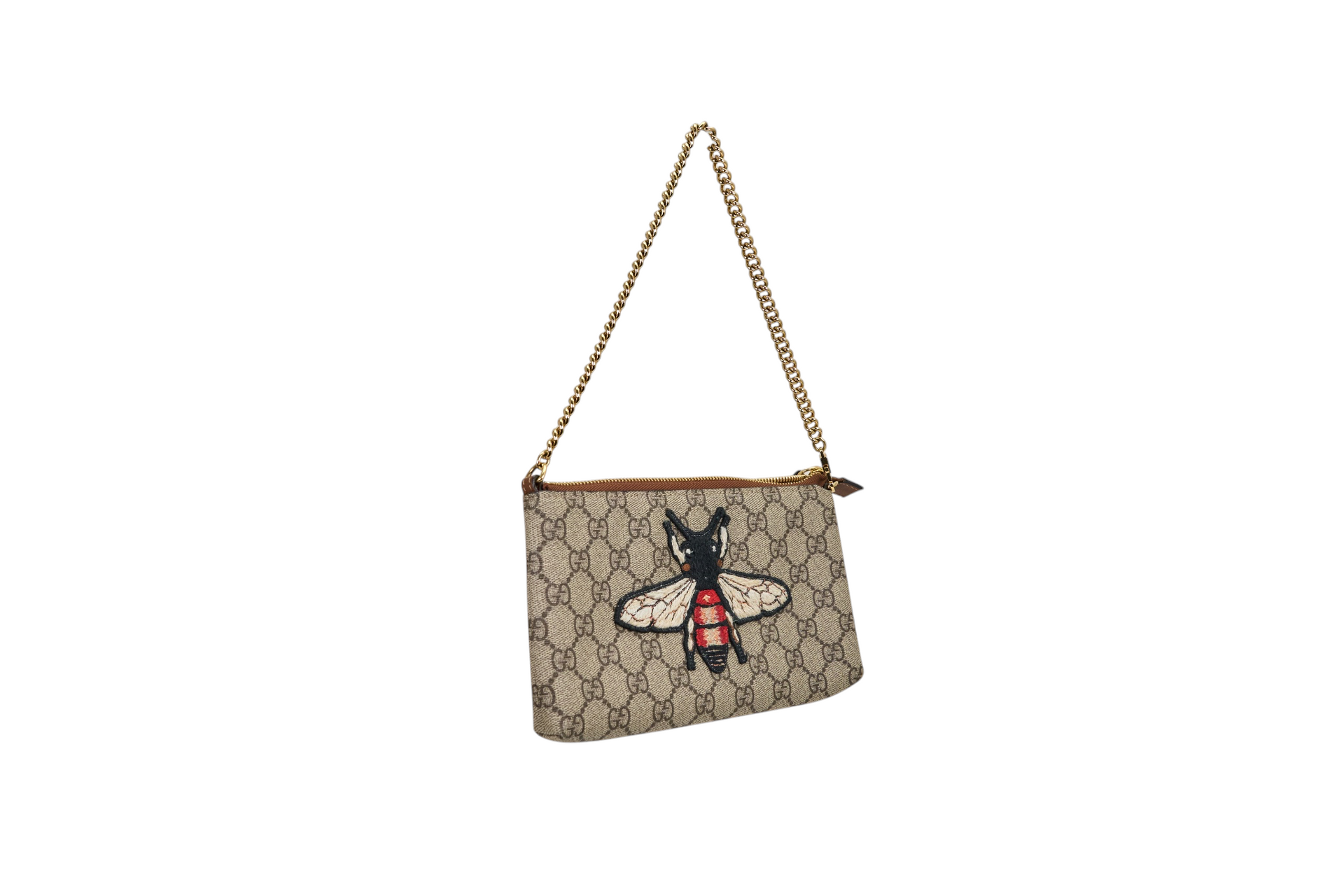 Gucci GG Supreme Bee Chain Wallet