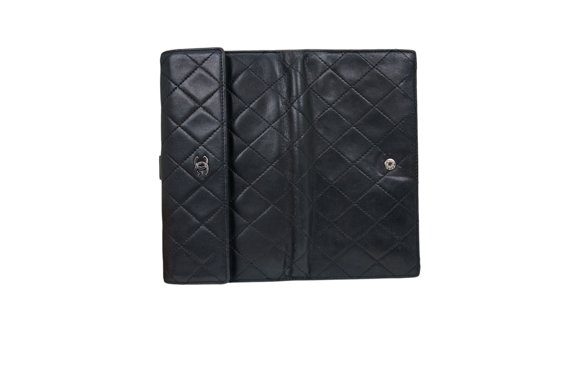 Chanel Wallet Black Classic Quilted Flap