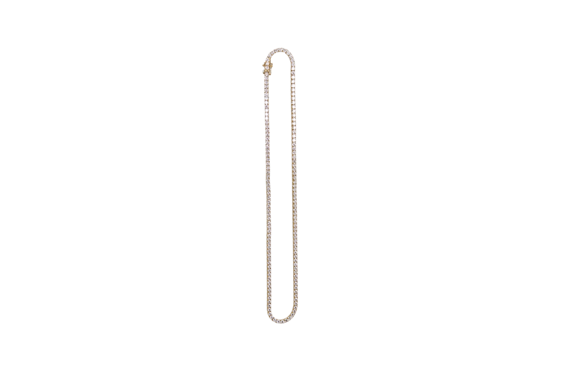 16cttw. Lab Grown F VS1 Diamond Tennis Necklace in 14K Yellow Gold