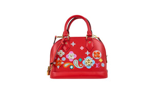 Louis Vuitton Alma BB Epi Blooming Flowers Red