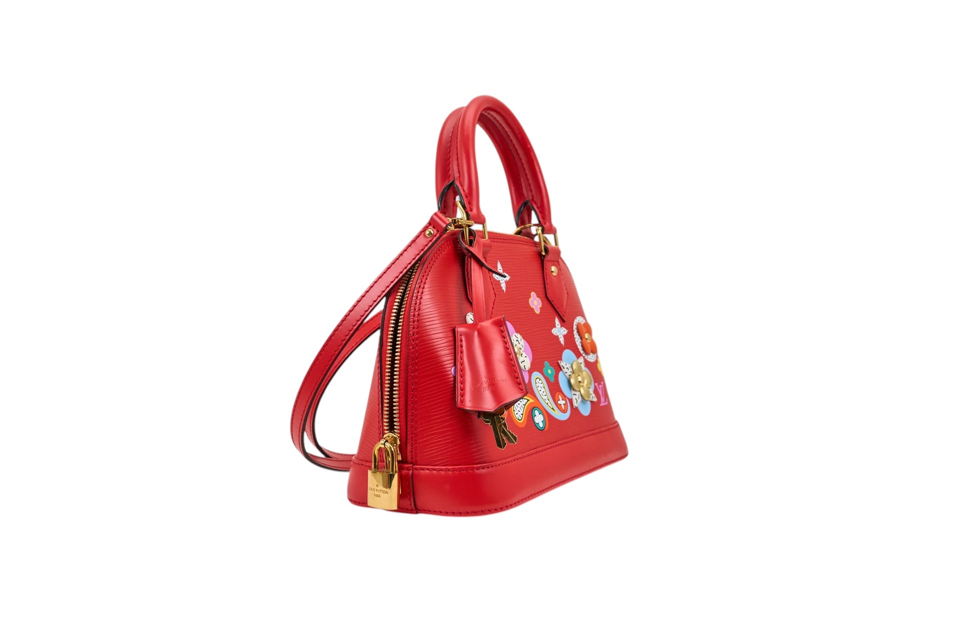 Louis Vuitton Alma BB Epi Blooming Flowers Red