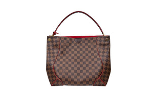 Louis Vuitton Caissa Hobo Damier Ebene Cerise