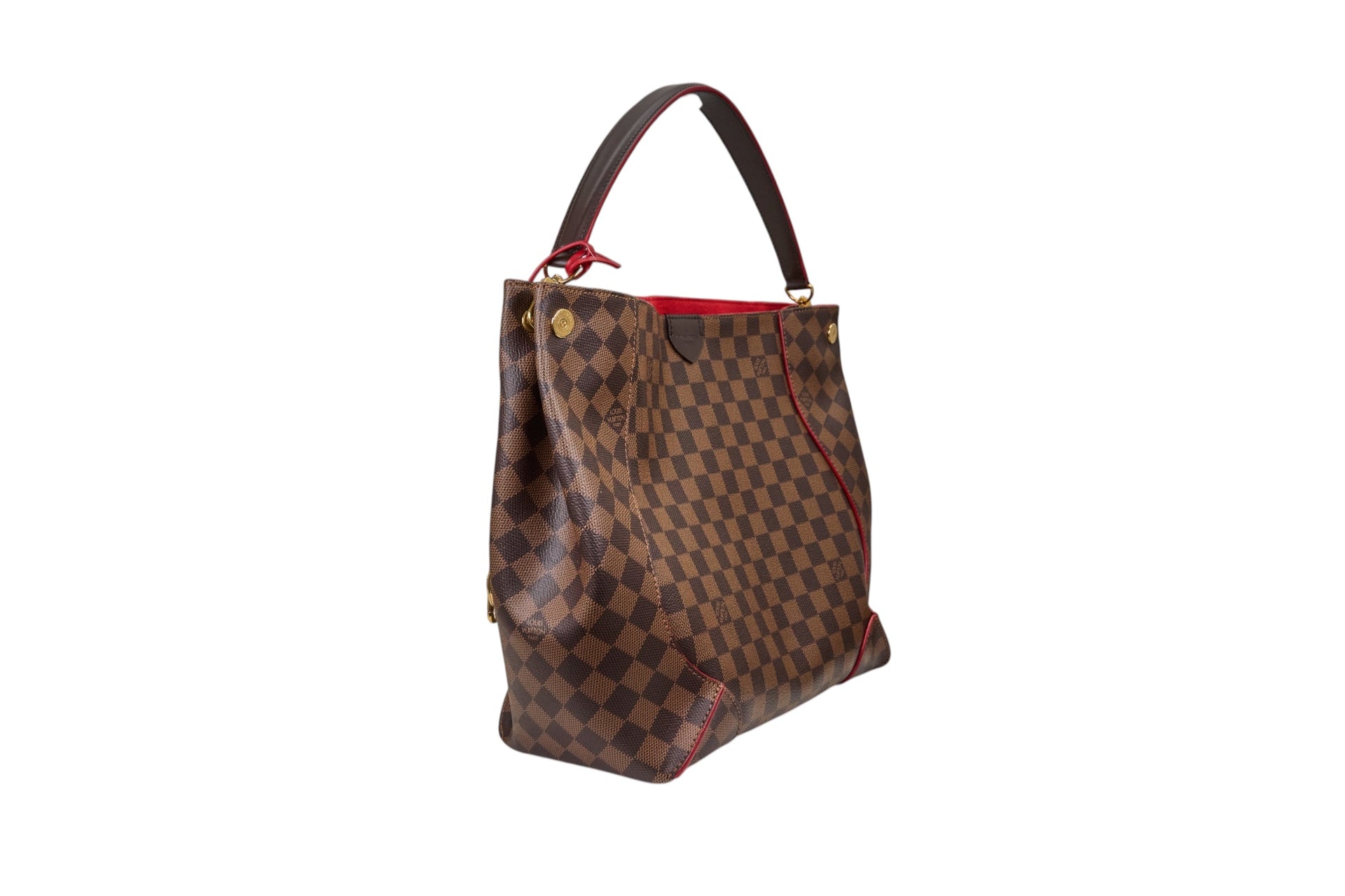 Louis Vuitton Caissa Hobo Damier Ebene Cerise