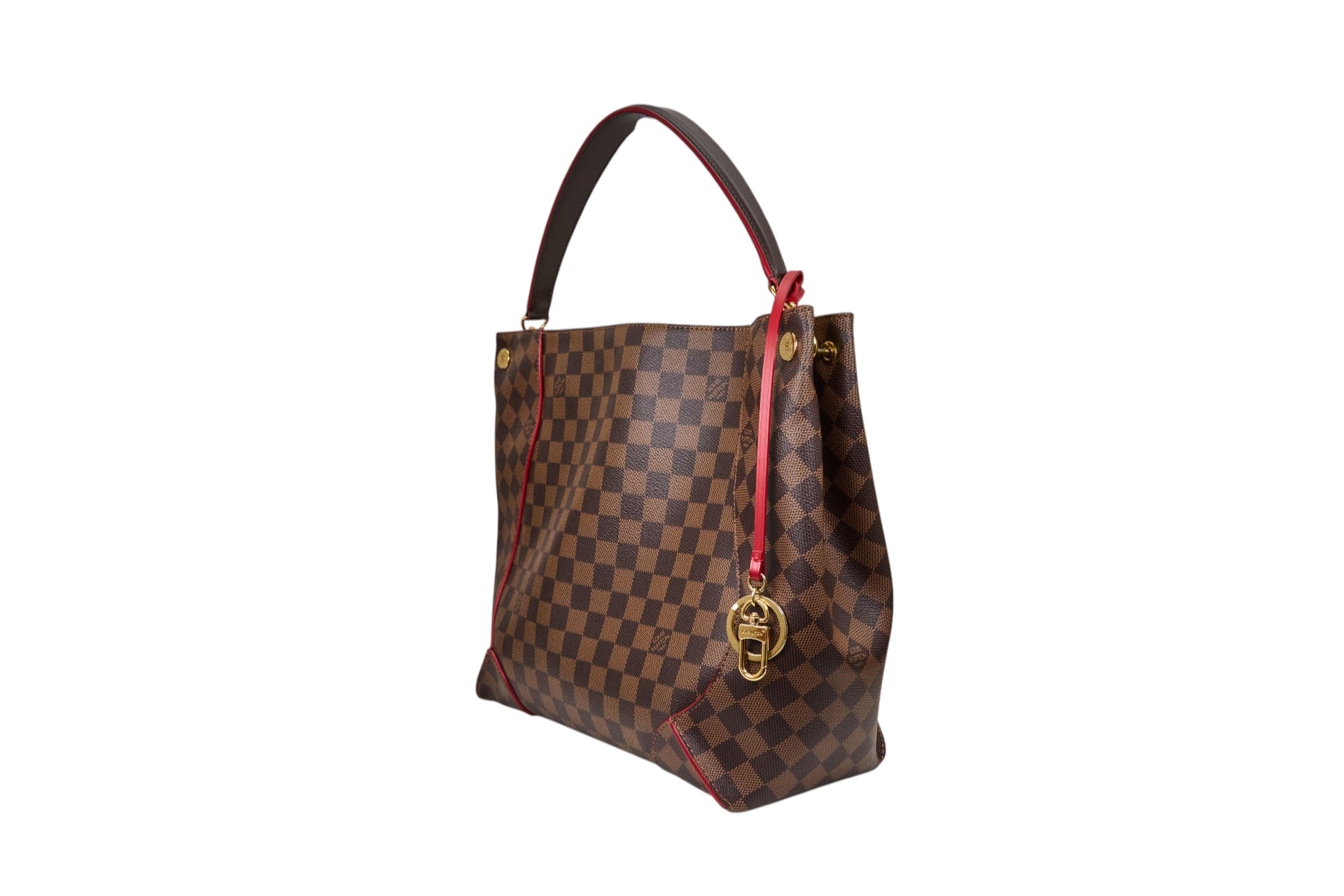 Louis Vuitton Caissa Hobo Damier Ebene Cerise