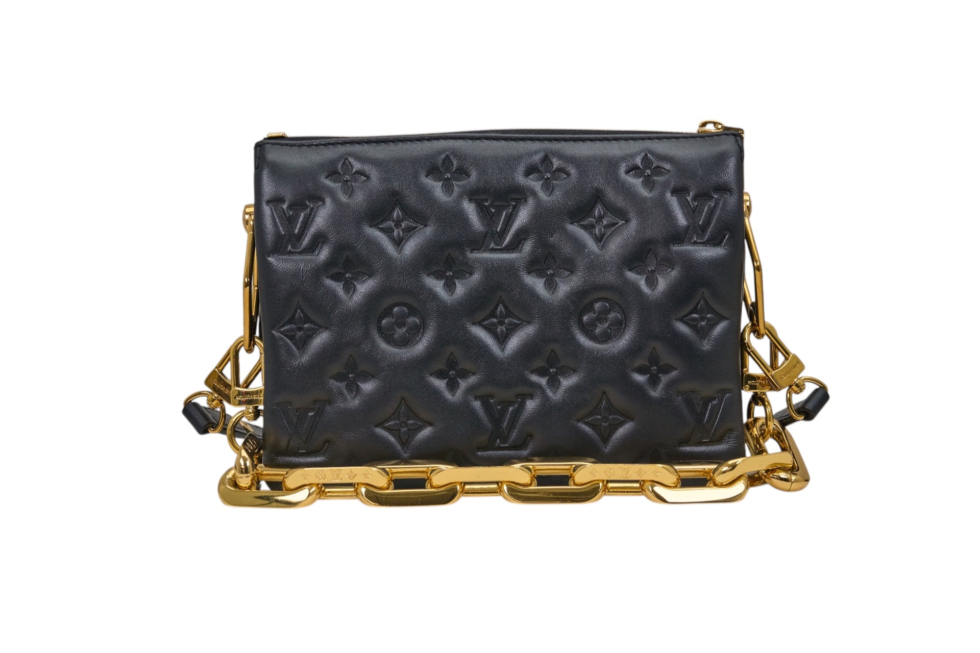 Louis Vuitton Coussin PM Monogram Embossed Puffy Lambskin Noir