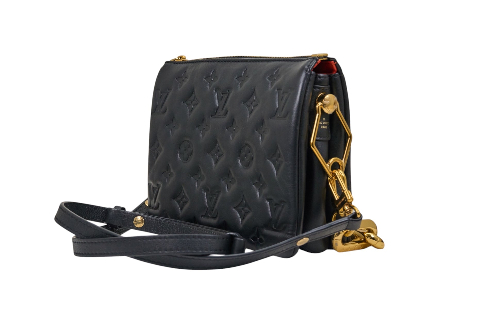 Louis Vuitton Coussin PM Monogram Embossed Puffy Lambskin Noir