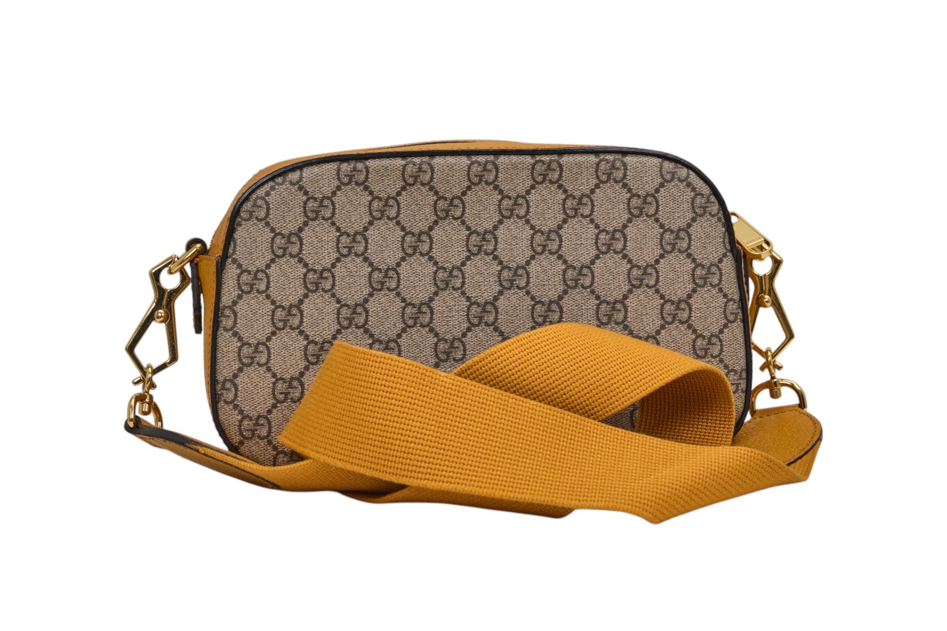 Gucci X Kai Brown Teddy Bear GG Supreme Canvas Crossbody