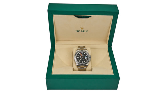 42mm Rolex Explorer II Oyster Steel Black Dial