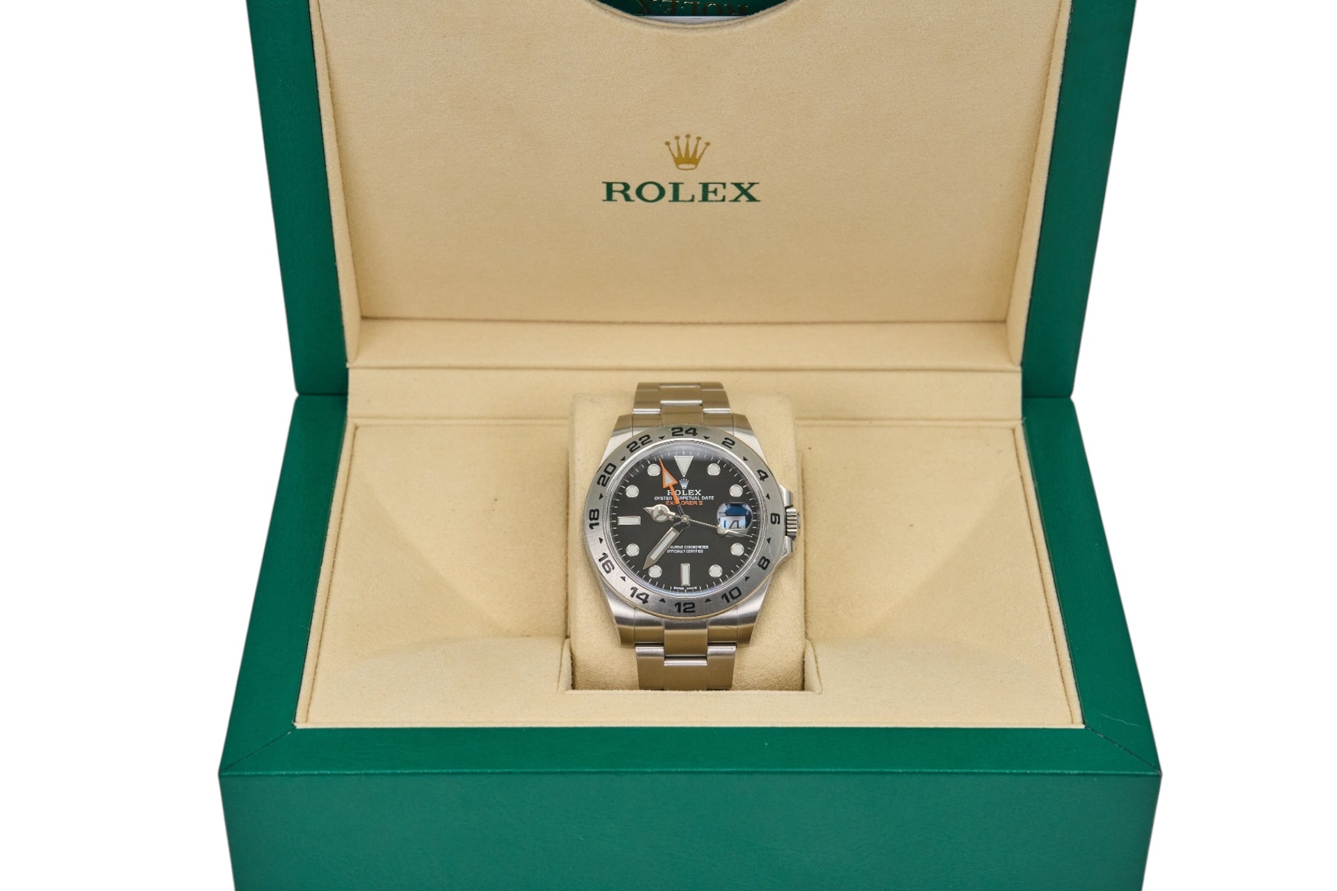 42mm Rolex Explorer II Oyster Steel Black Dial