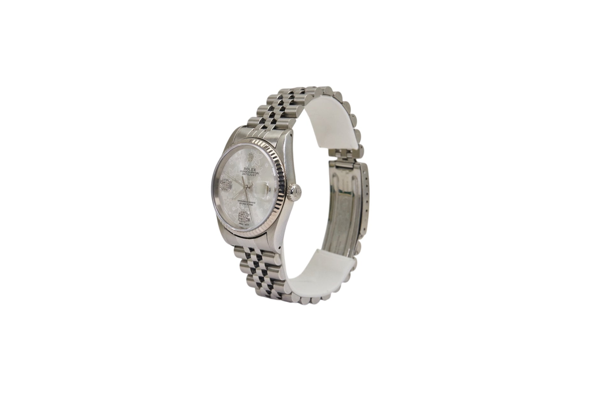 36mm Rolex Datejust Sainless Floral Dial (1988)