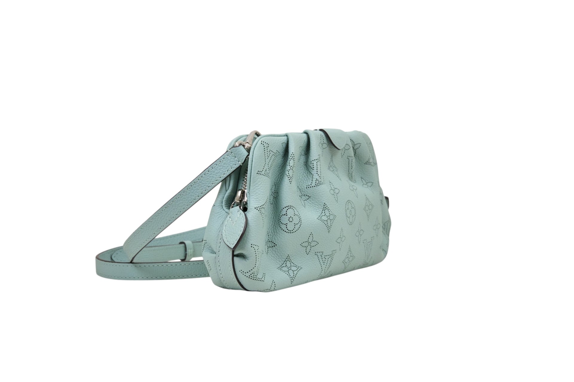 Louis Vuitton Scala Mini Pouch Monogram Mahina Vert Lagon