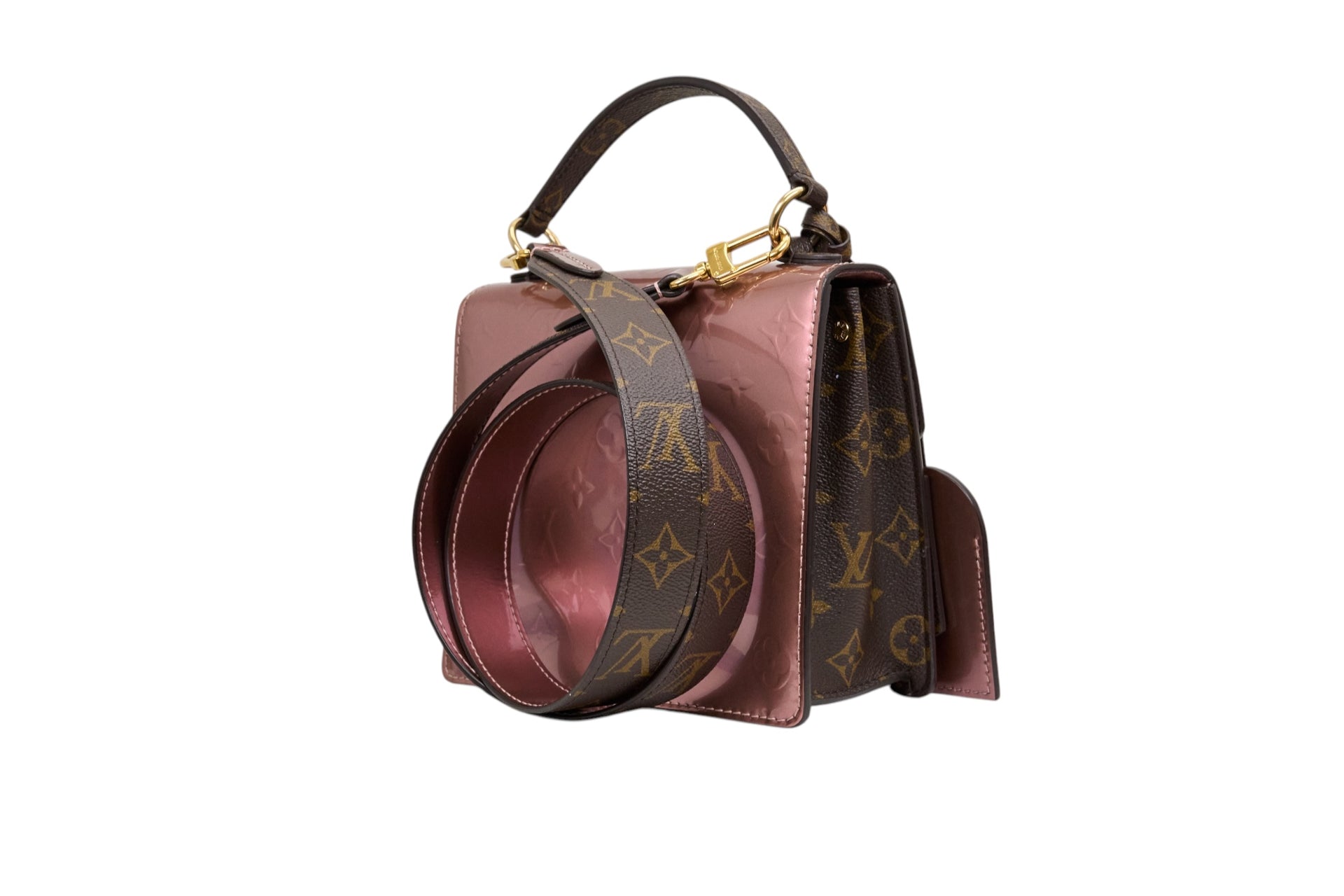 Louis Vuitton Spring Street PM Monogram Vernis Rose Pearl
