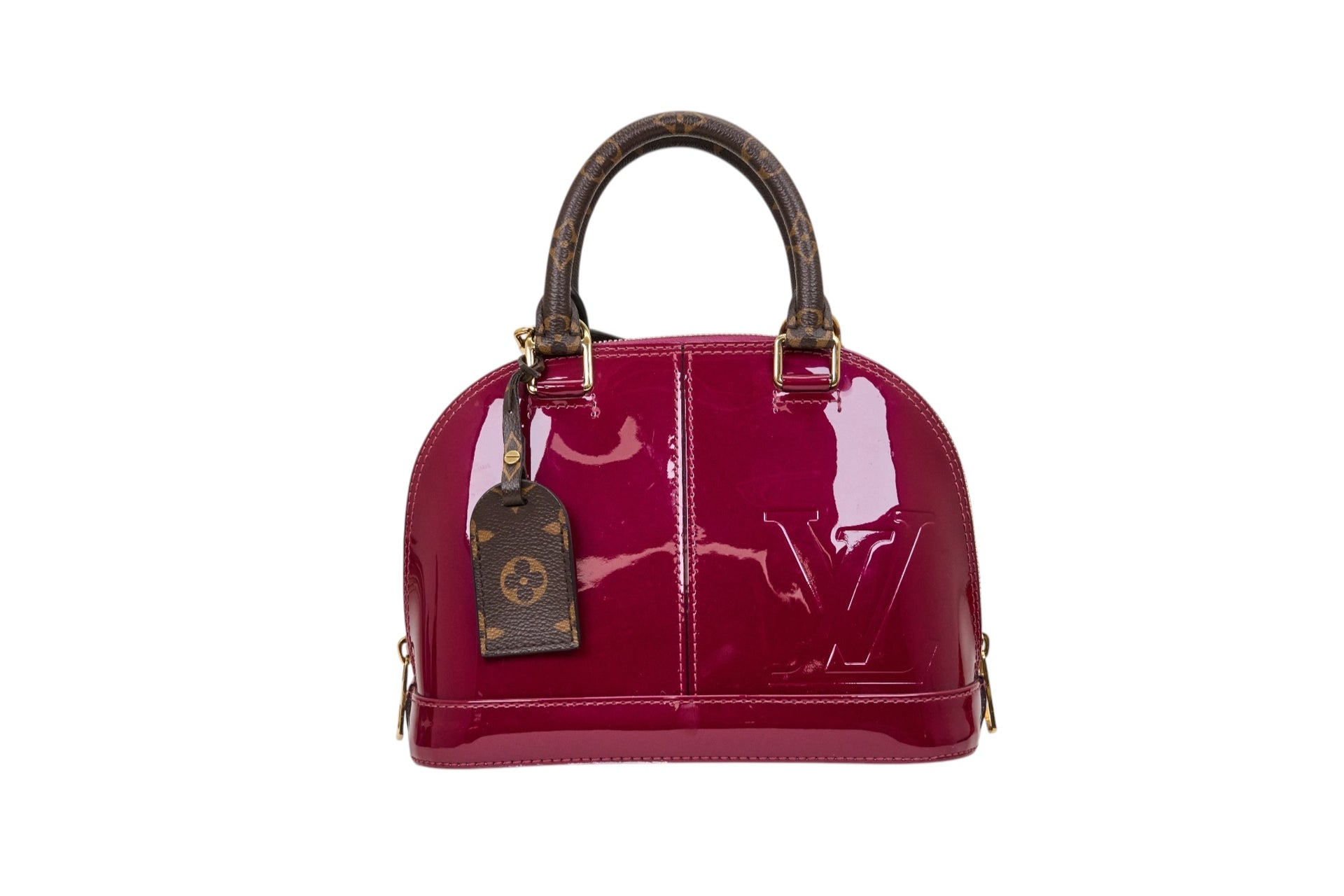 Louis Vuitton Alma BB Monogram Miroir Lisse Magenta