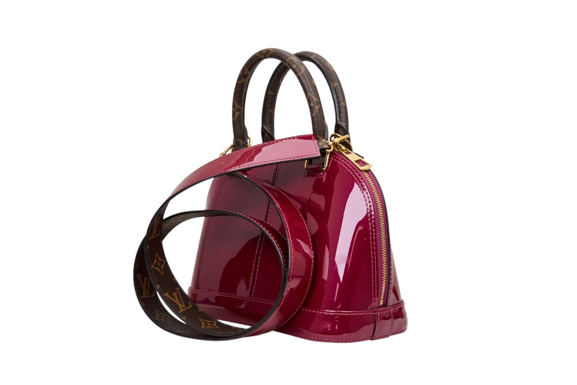 Louis Vuitton Alma BB Monogram Miroir Lisse Magenta
