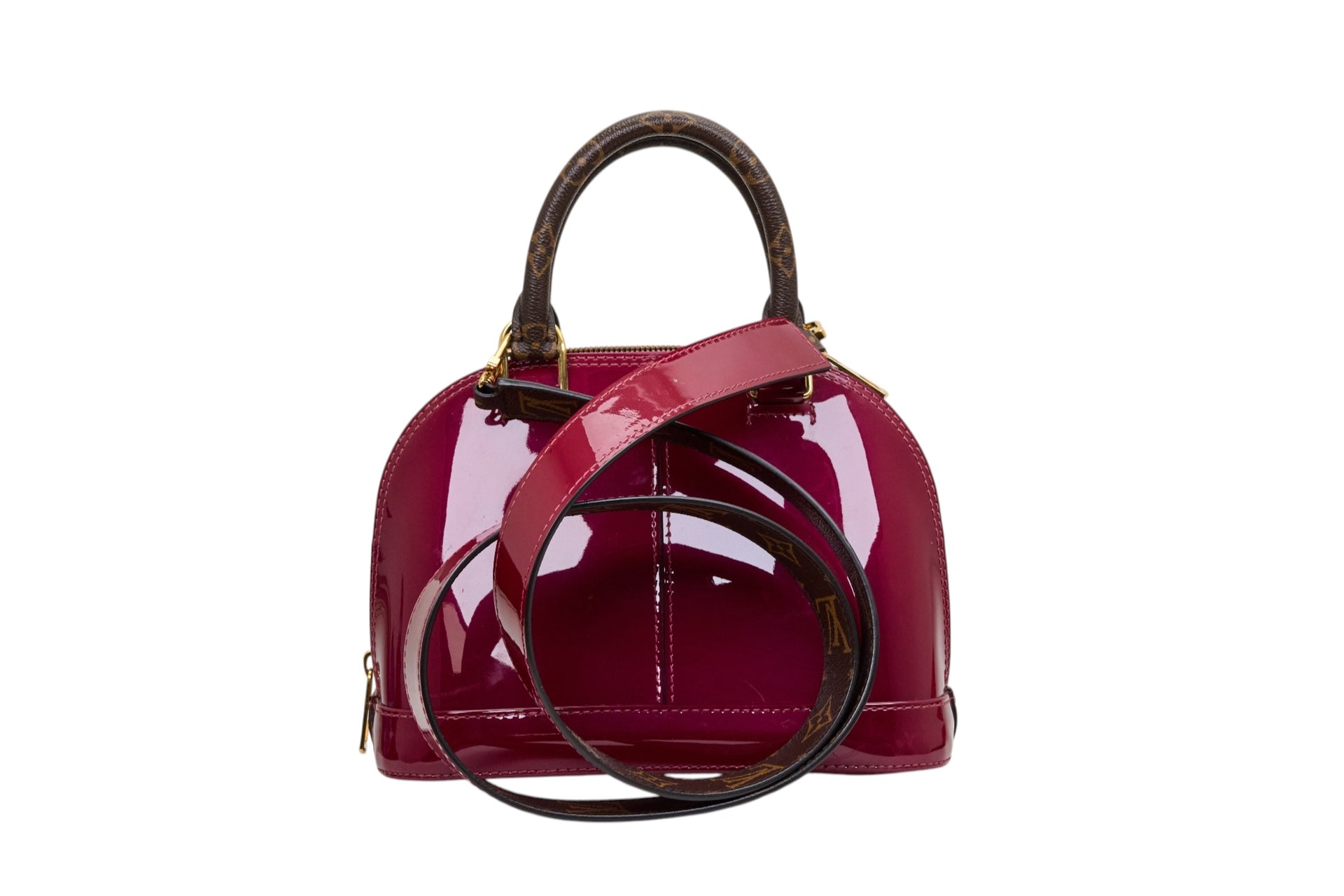 Louis Vuitton Alma BB Monogram Miroir Lisse Magenta