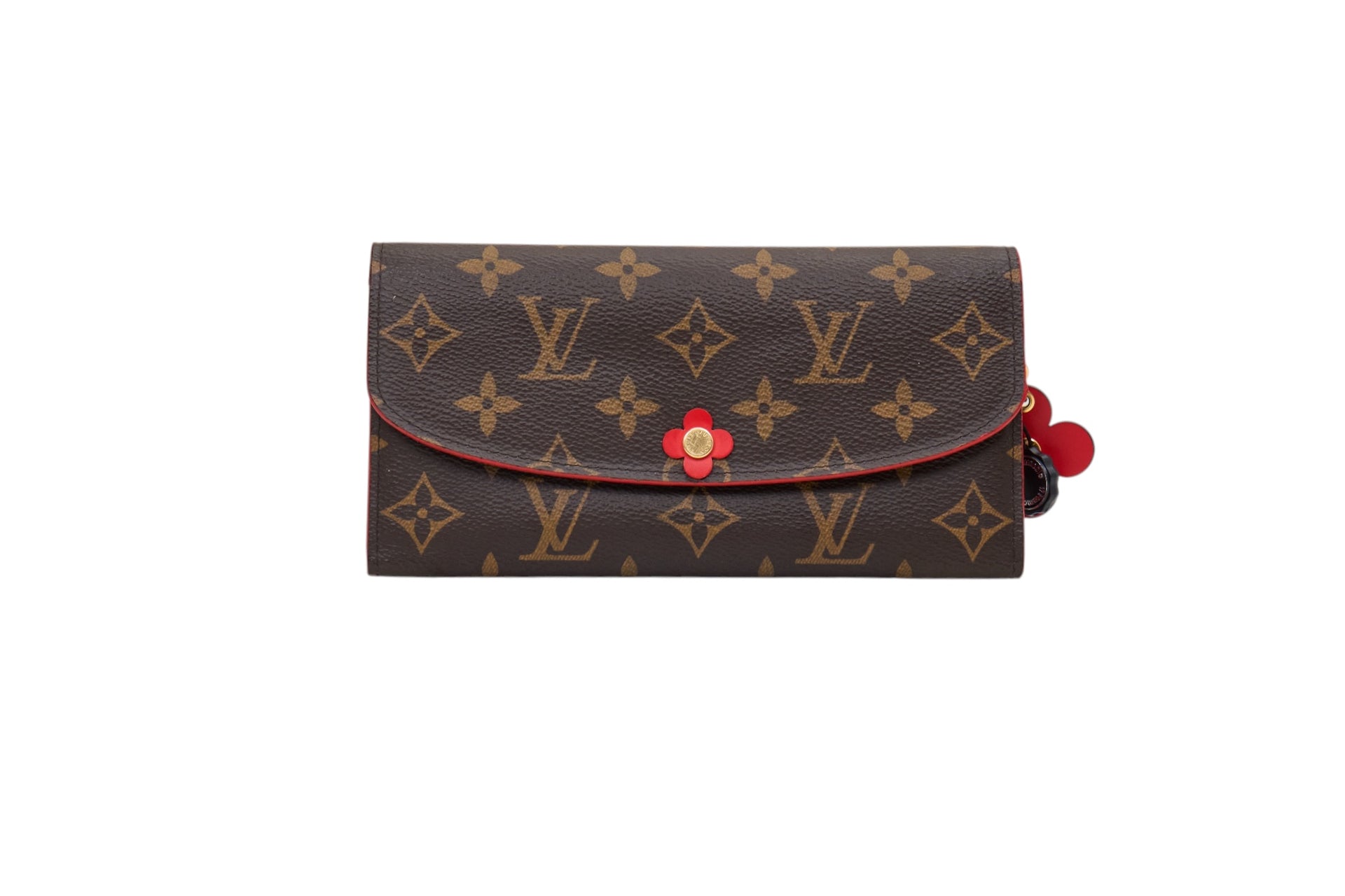 Louis Vuitton Emilie Wallet Monogram Bloom Flower Coquelicot