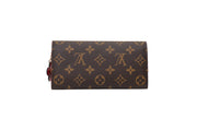 Louis Vuitton Emilie Wallet Monogram Bloom Flower Coquelicot