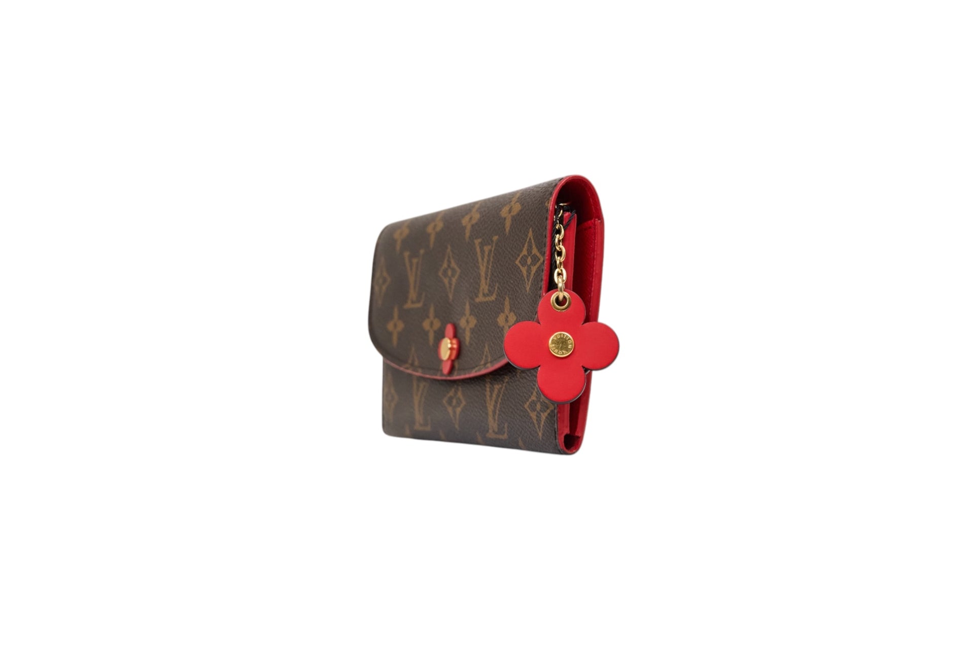 Louis Vuitton Emilie Wallet Monogram Bloom Flower Coquelicot