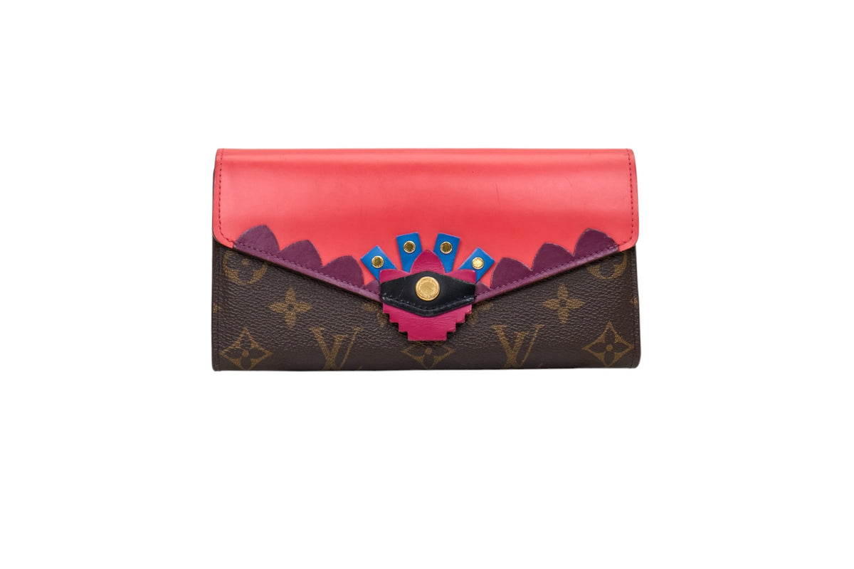 Louis Vuitton Sarah Wallet Monogram Totem Flamingo