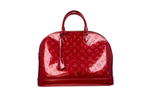 Louis Vuitton Alma MM Monogram Vernis Red