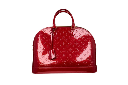 Louis Vuitton Alma MM Monogram Vernis Red