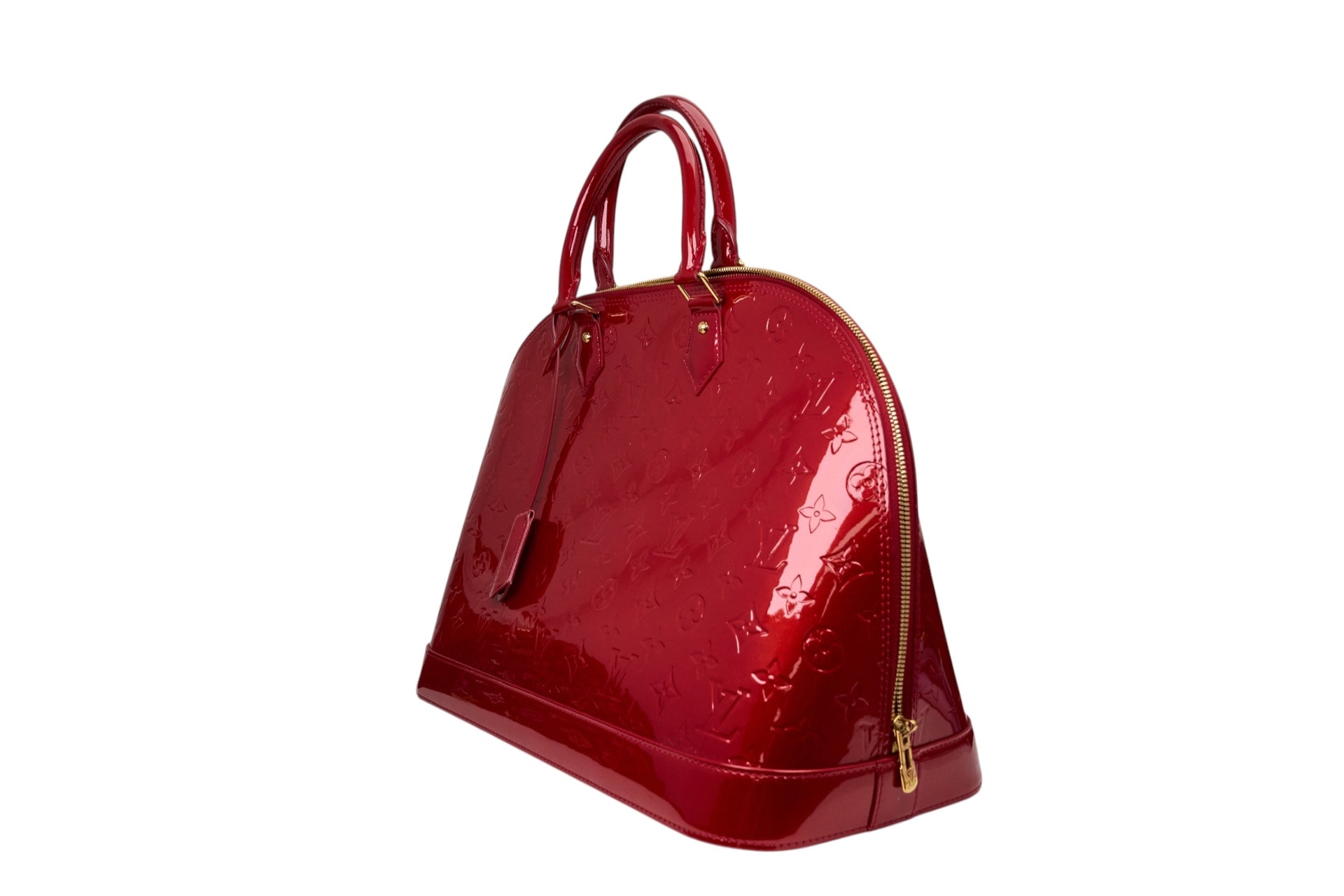 Louis Vuitton Alma MM Monogram Vernis Red