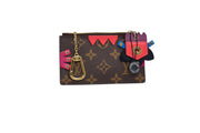 Louis Vuitton Key Pouch Monogram Totem Pink Flamingo