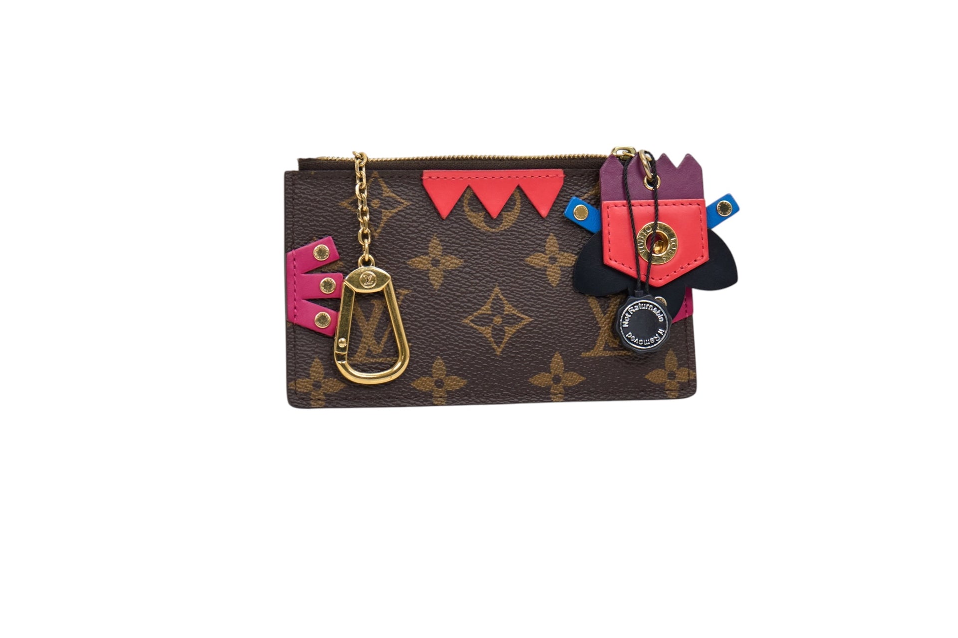 Louis Vuitton Key Pouch Monogram Totem Pink Flamingo