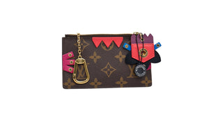 Louis Vuitton Key Pouch Monogram Totem Pink Flamingo