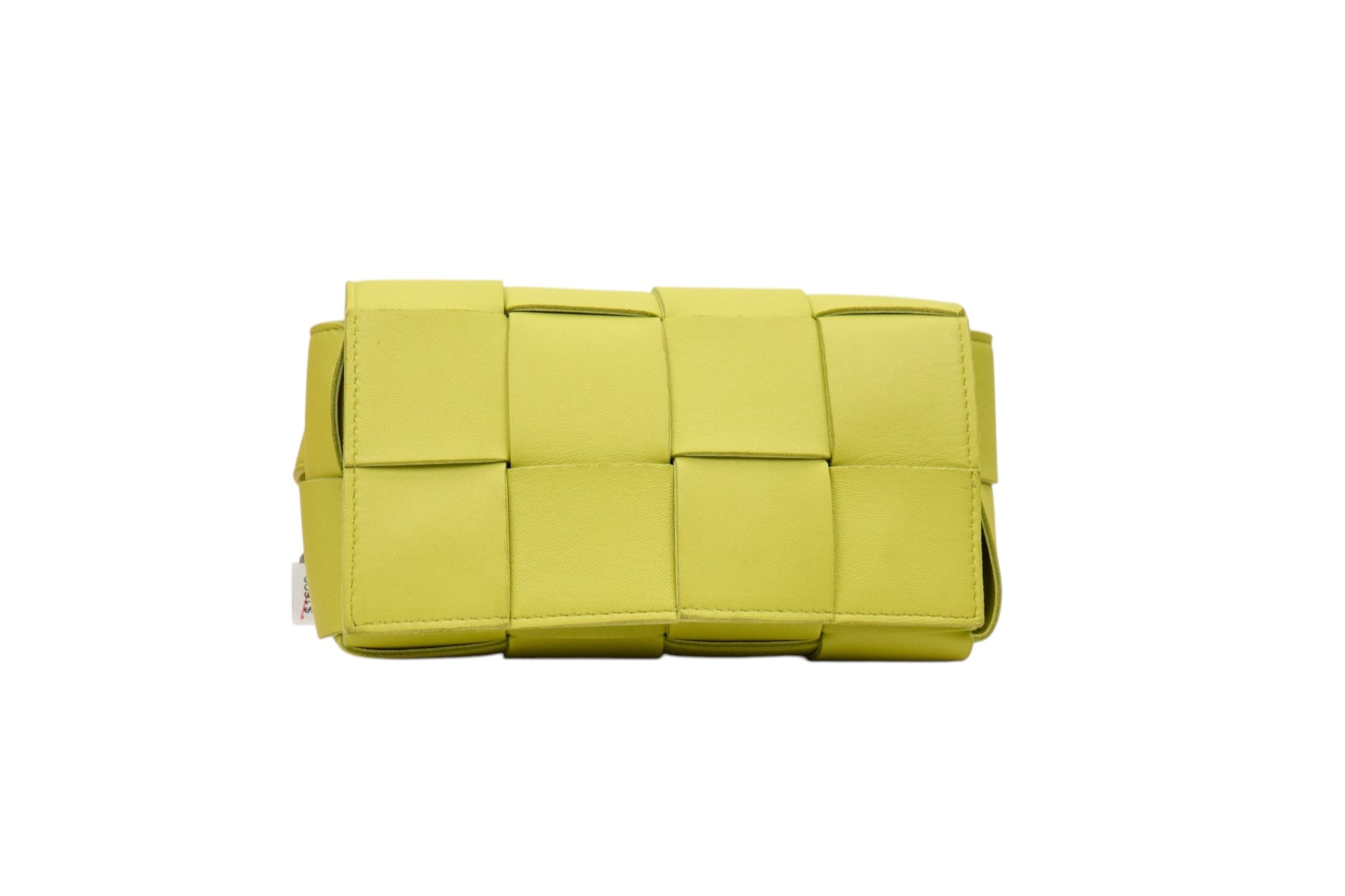Bottega Veneta Casette Crossbody Bag in Yellow Intrecciato Lambskin Leather