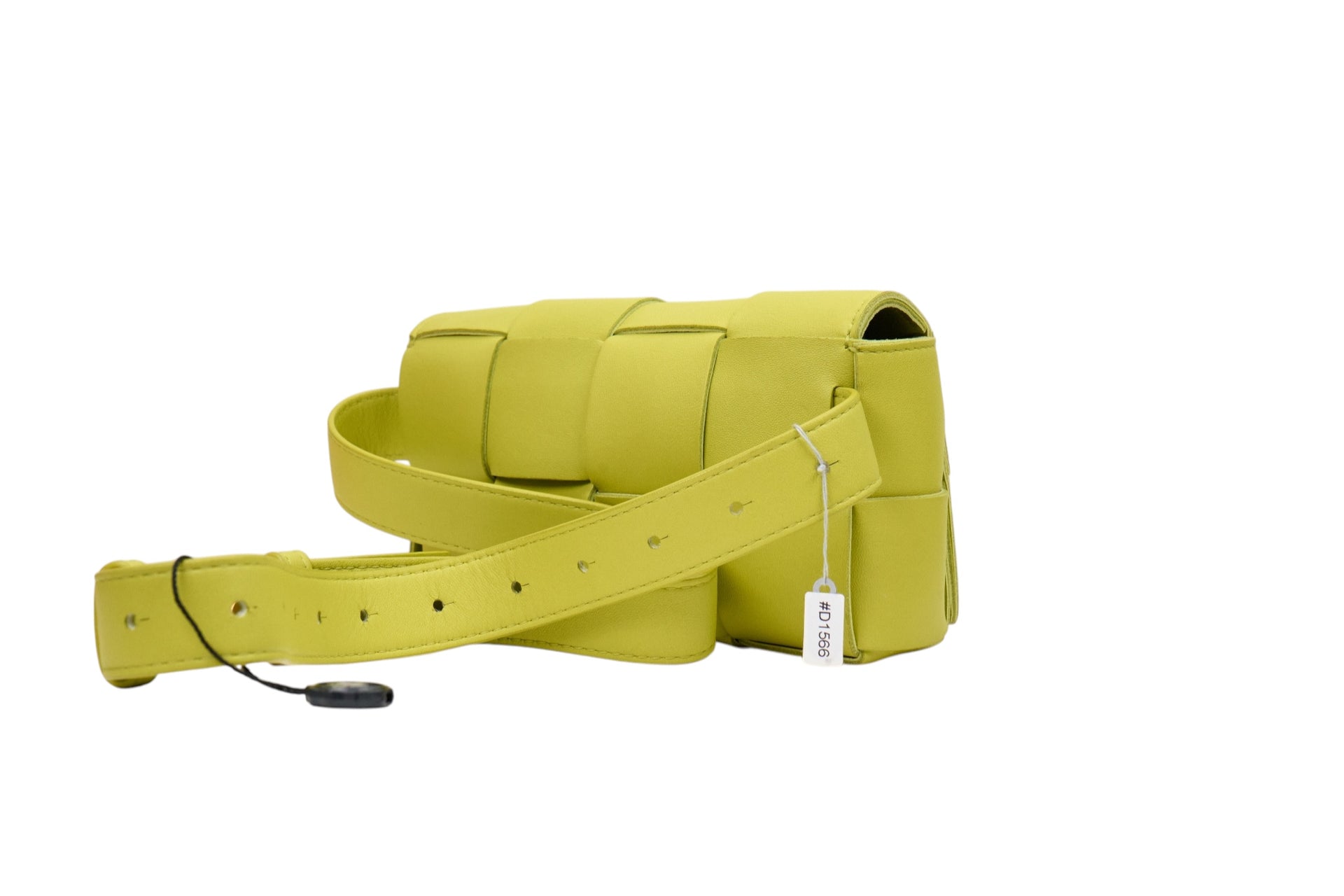 Bottega Veneta Casette Crossbody Bag in Yellow Intrecciato Lambskin Leather
