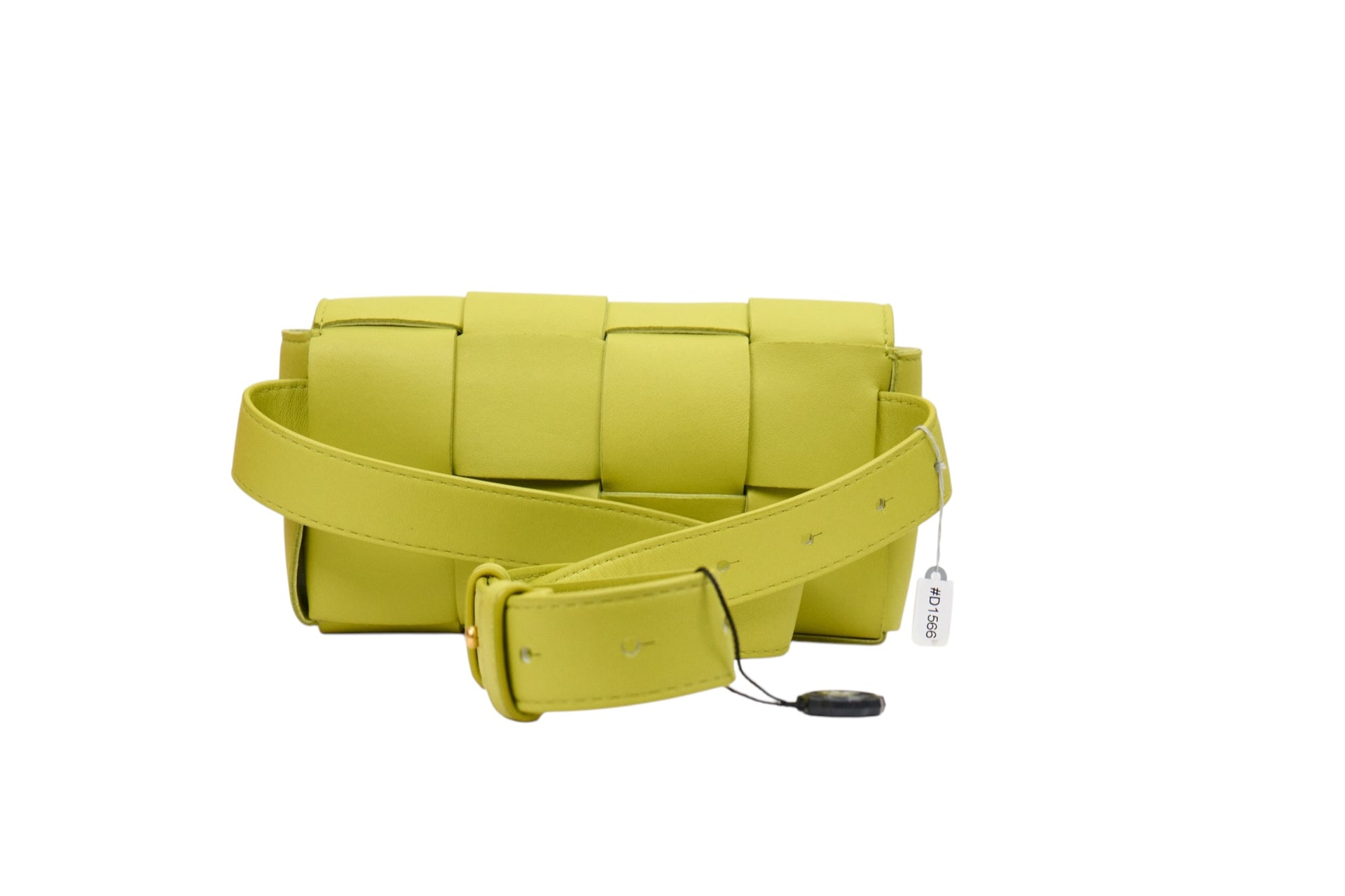 Bottega Veneta Casette Crossbody Bag in Yellow Intrecciato Lambskin Leather