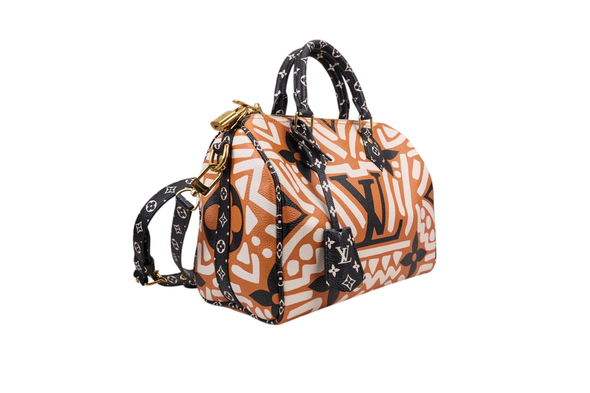 Louis Vuitton Speedy Bandouliere 25 Monogram Giant Crafty Cream Caramel