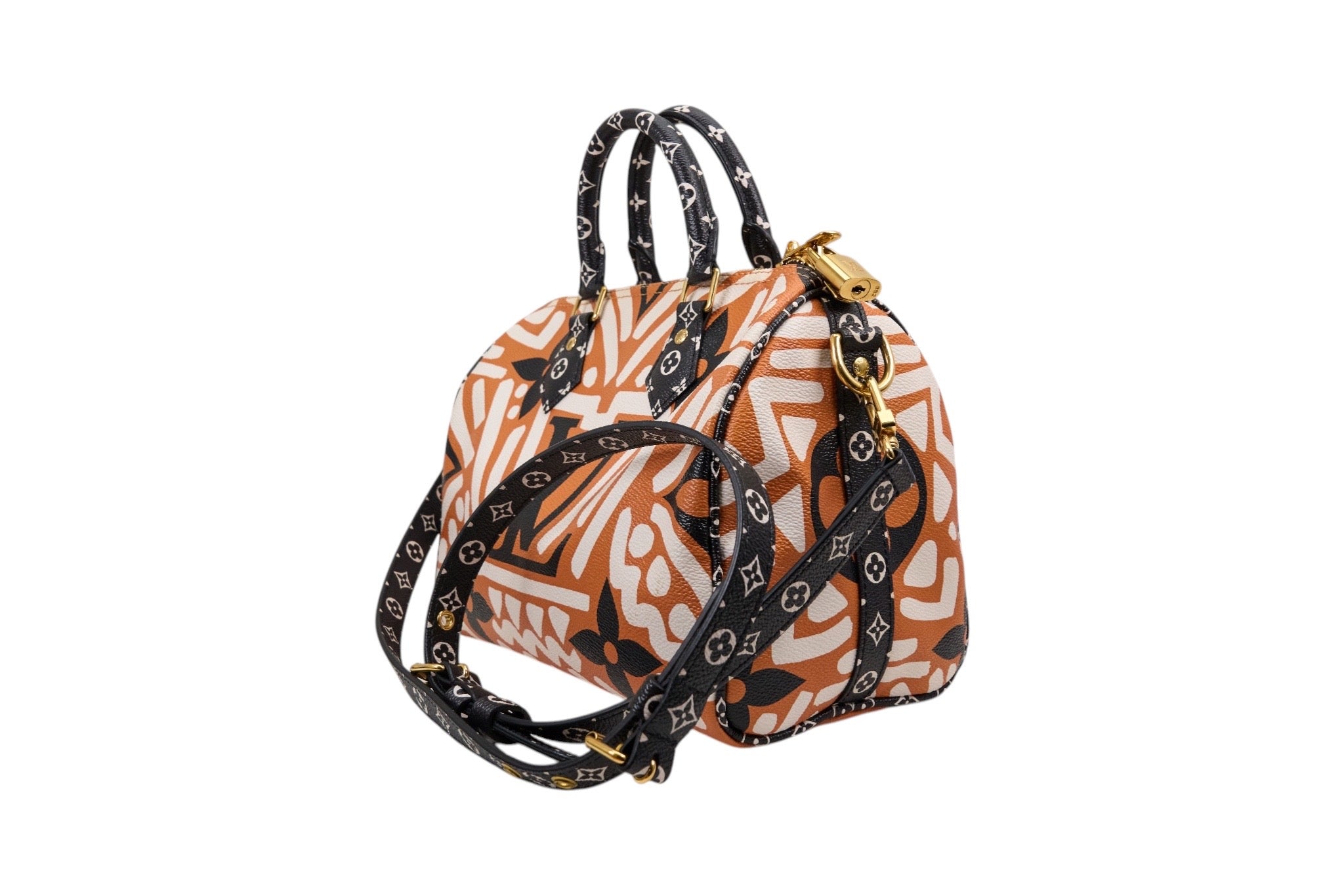 Louis Vuitton Speedy Bandouliere 25 Monogram Giant Crafty Cream Caramel