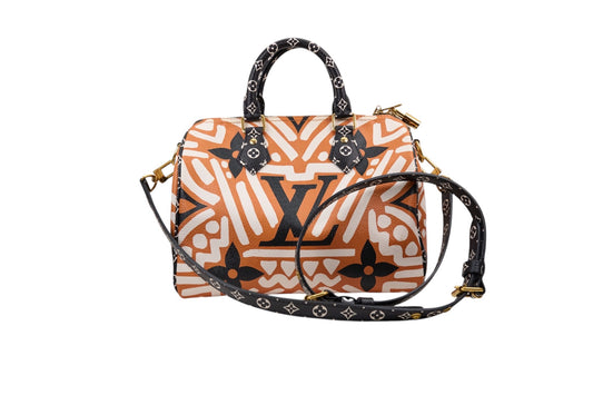 Louis Vuitton Speedy Bandouliere 25 Monogram Giant Crafty Cream Caramel