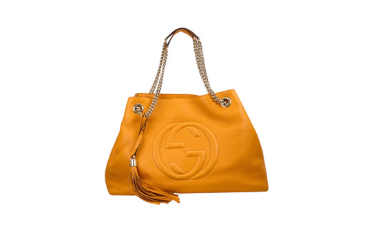 Gucci Soho Chain Shoulder Bag in Vibrant Orange