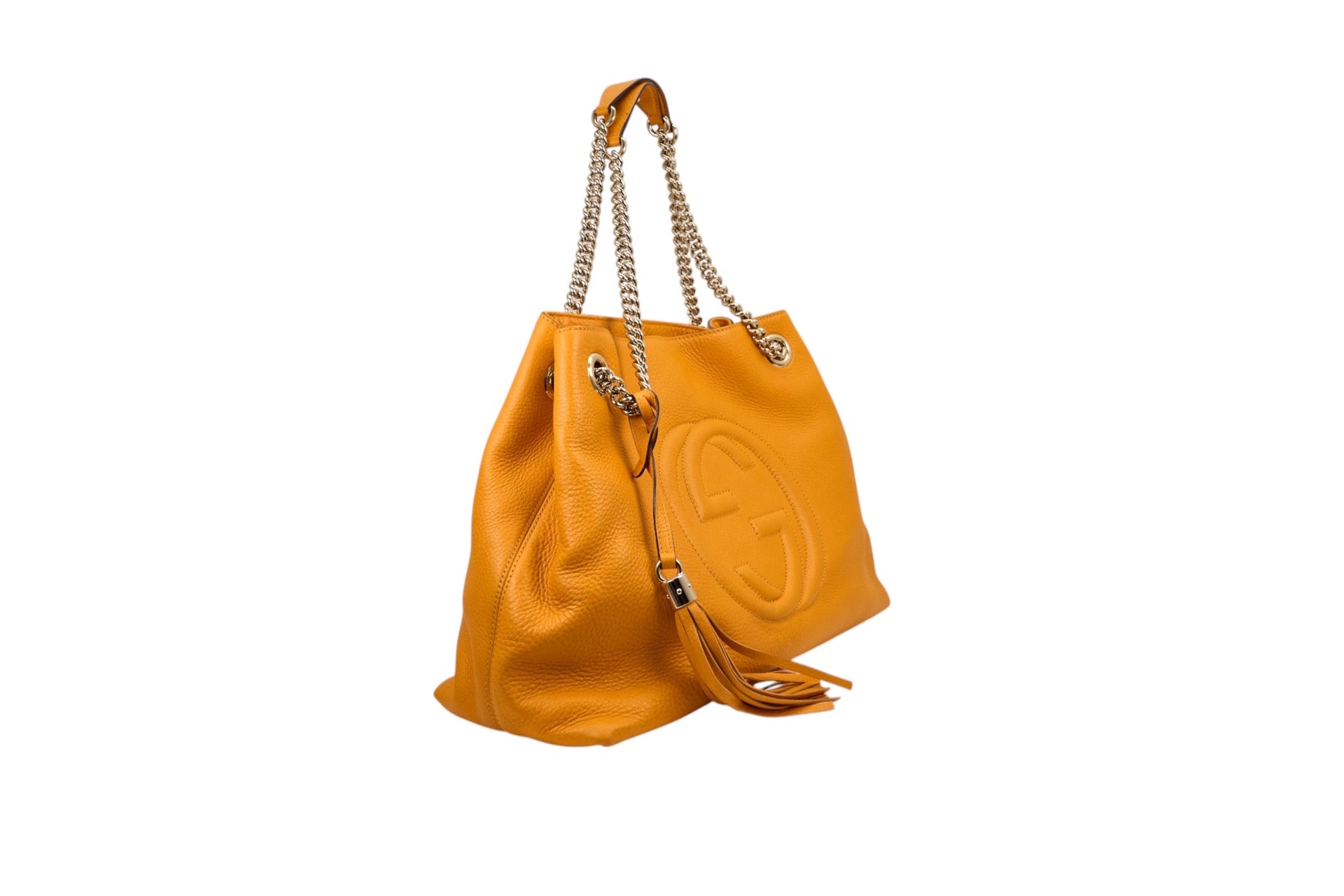 Gucci Soho Chain Shoulder Bag in Vibrant Orange