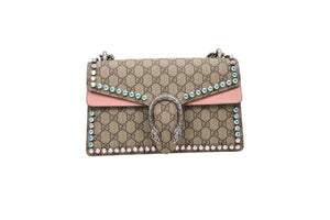 Gucci GG Dionysus Supreme Crystal Studded Medium Shoulder Bag