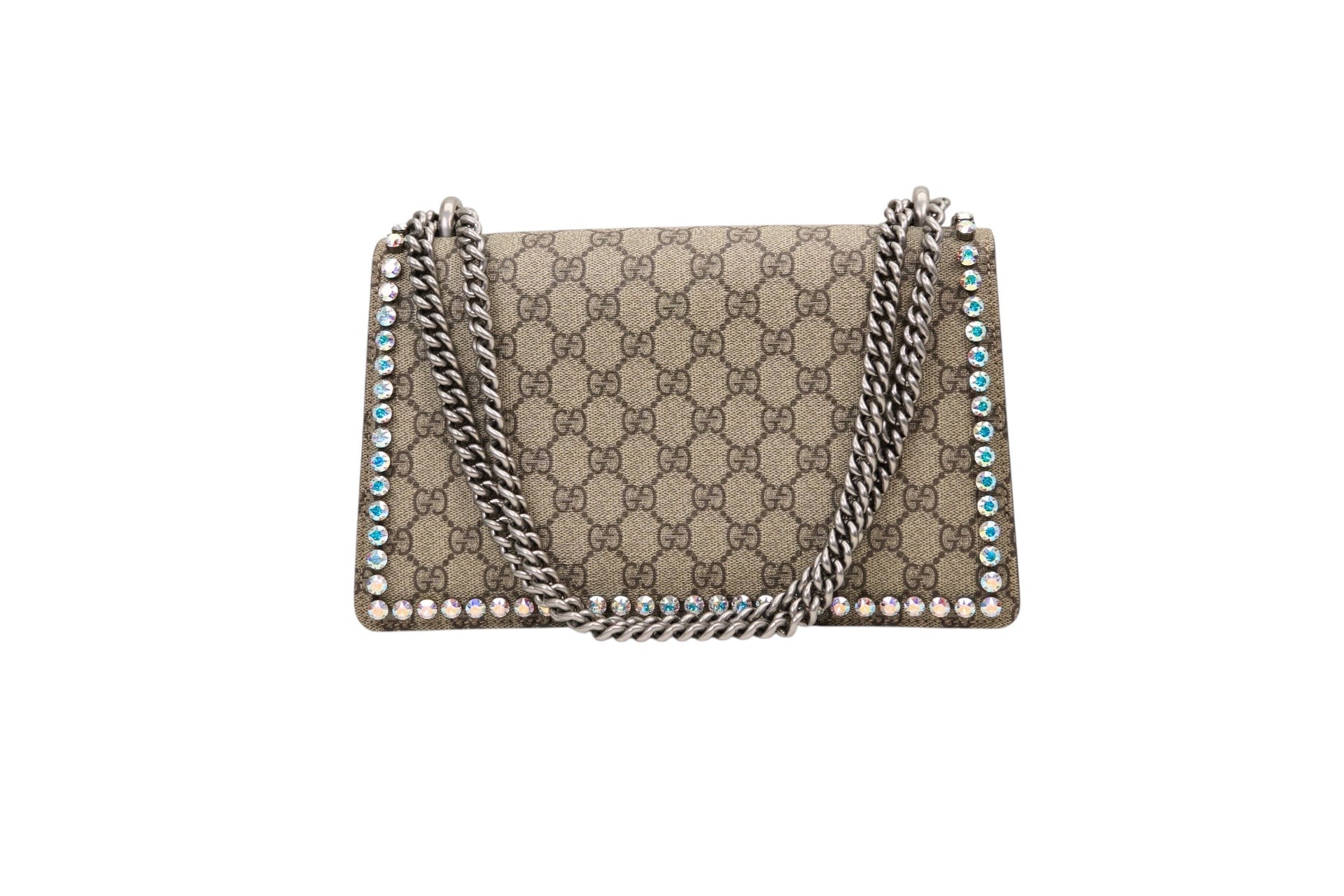 Gucci GG Dionysus Supreme Crystal Studded Medium Shoulder Bag