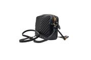 YSL Lou Medium Camera Bag in Black Quilted Leather