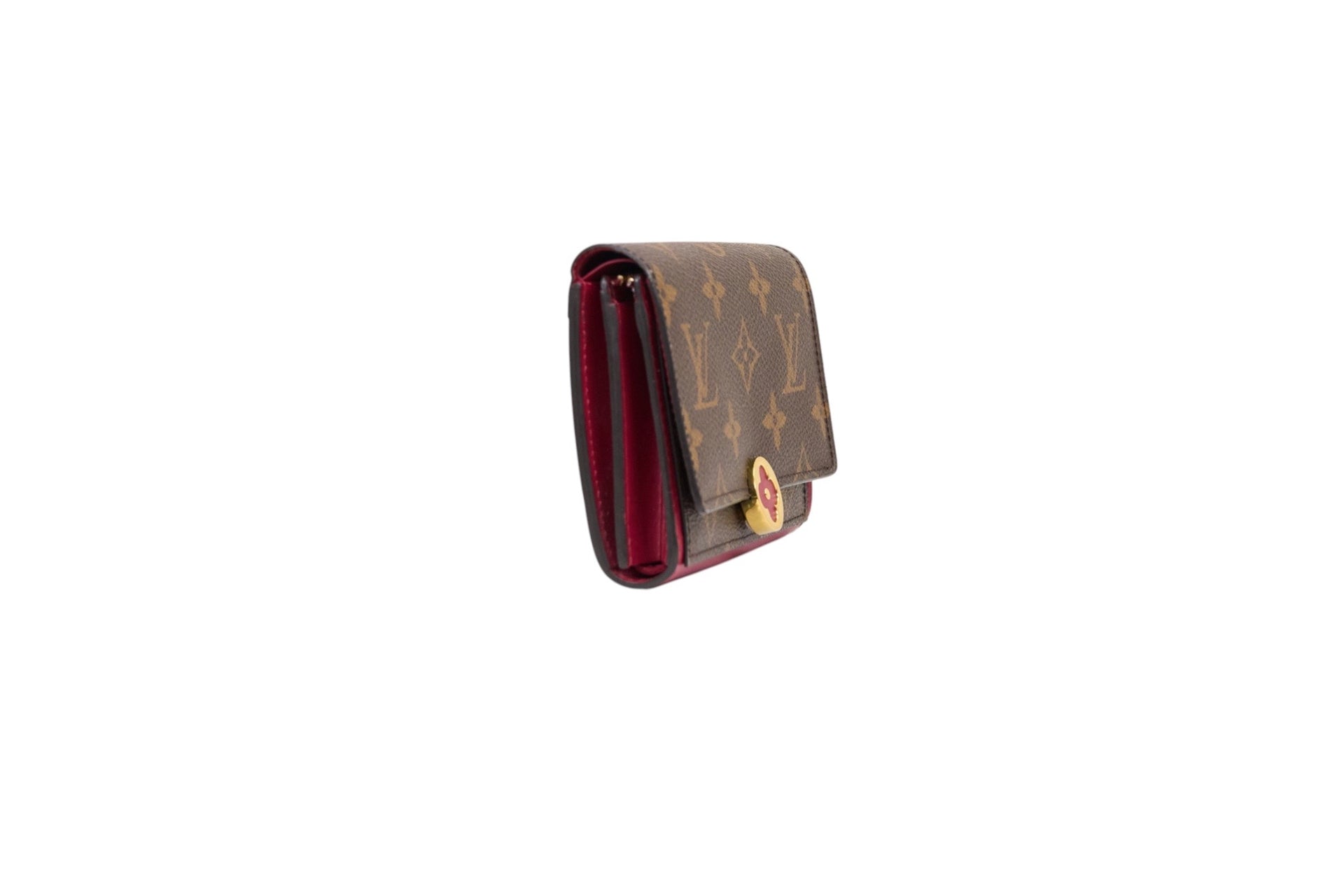 Louis Vuitton Flore Compact Wallet Monogram Bloom Flower Fuchsia